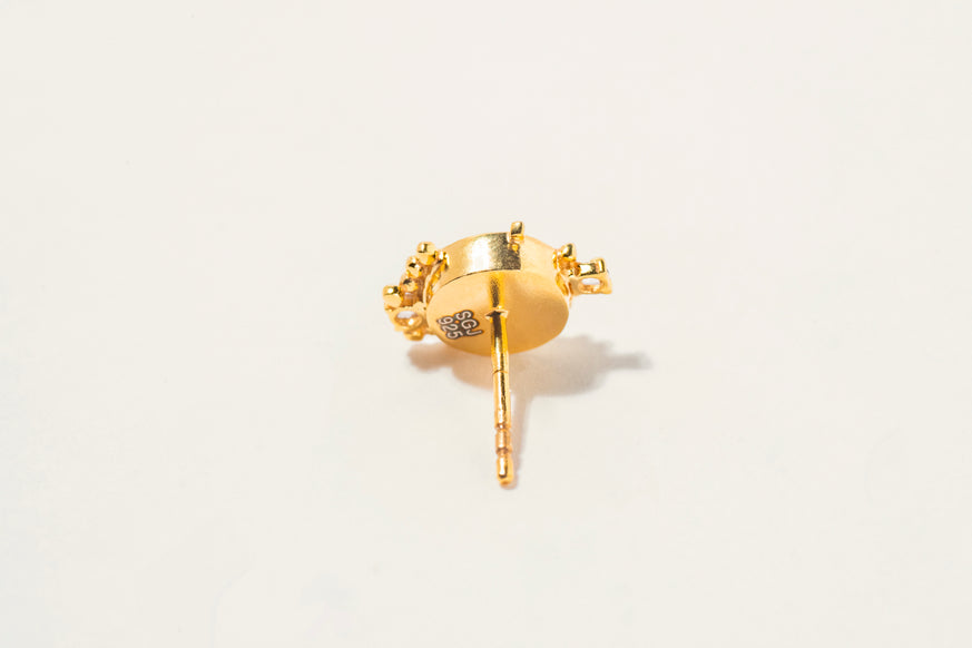 Frida Diamond Gold Vermeil Stud Earrings