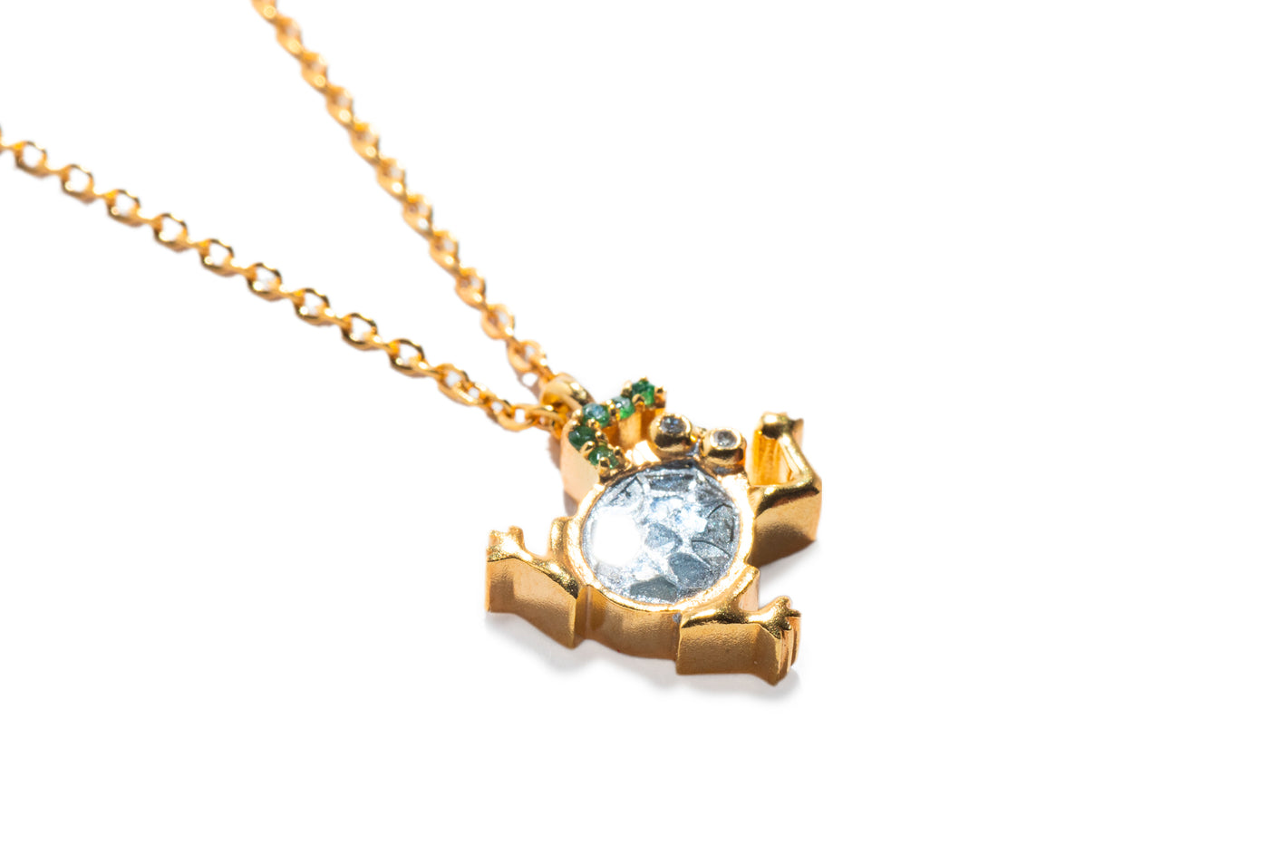 Frog Gold Vermeil Pendant Necklace