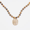 Gaita Gold Vermeil Oval Pendant Beaded Necklace