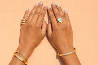 Geluk Gold Vermeil Bangle Bracelet