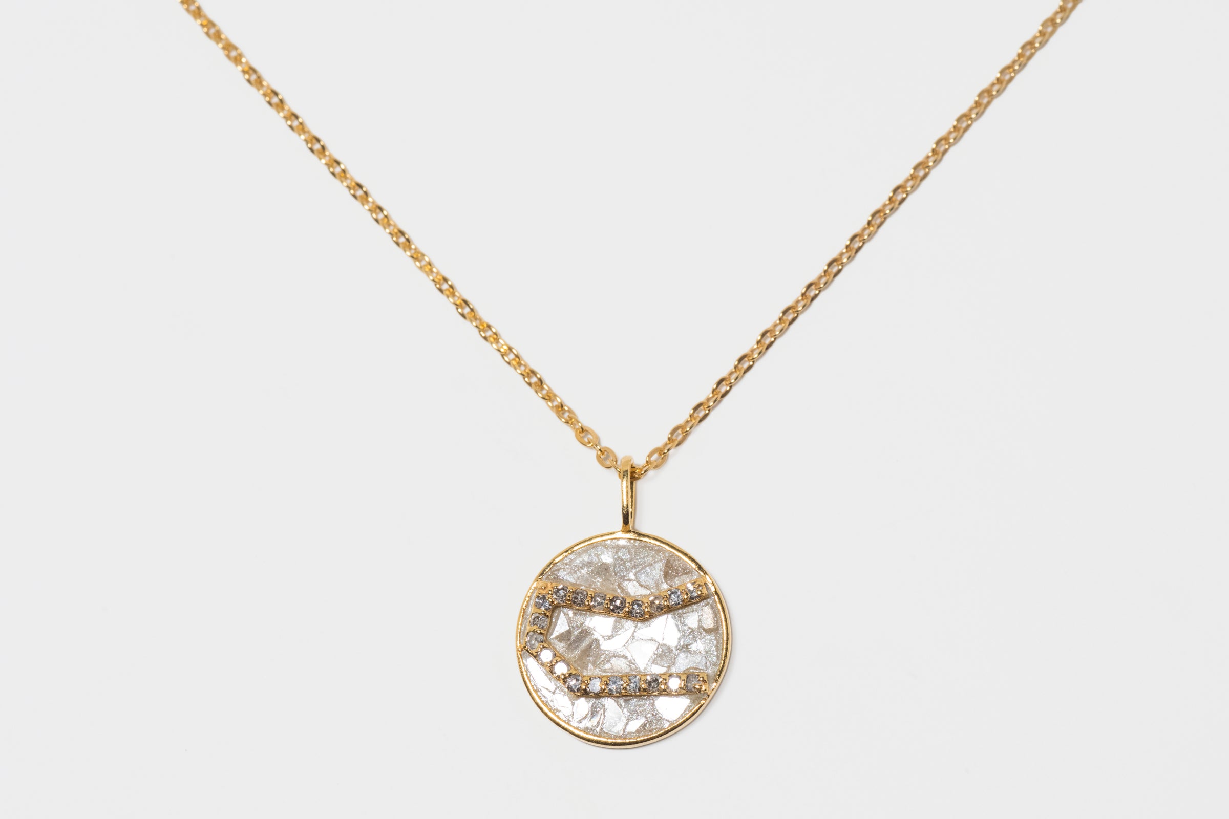 Mini Gemini Gold Vermeil  Pendant Necklace