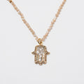 Hamsa Beaded Gold Vermeil Necklace