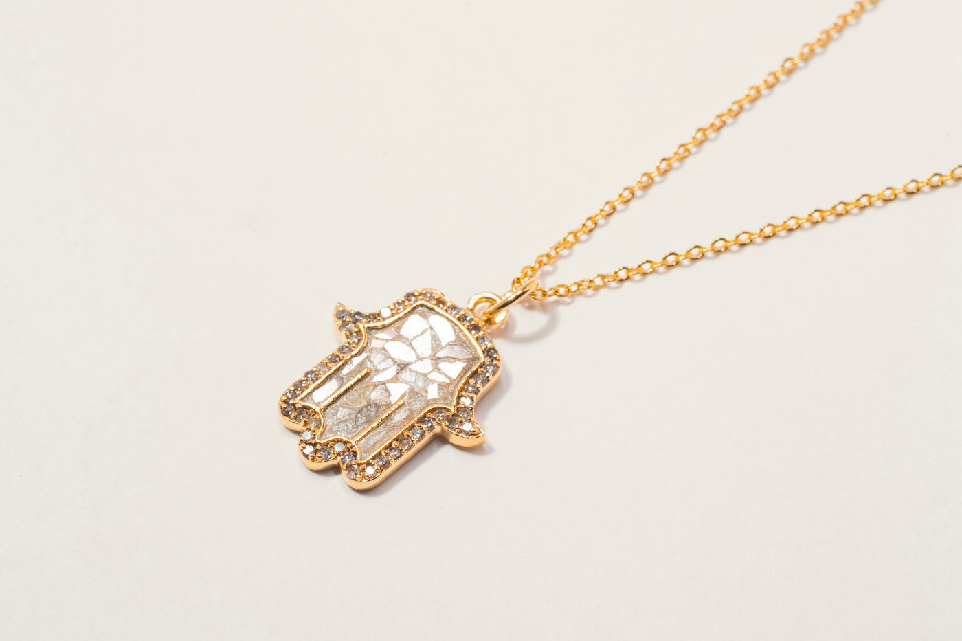 Hamsa Gold Vermeil Pendant Necklace