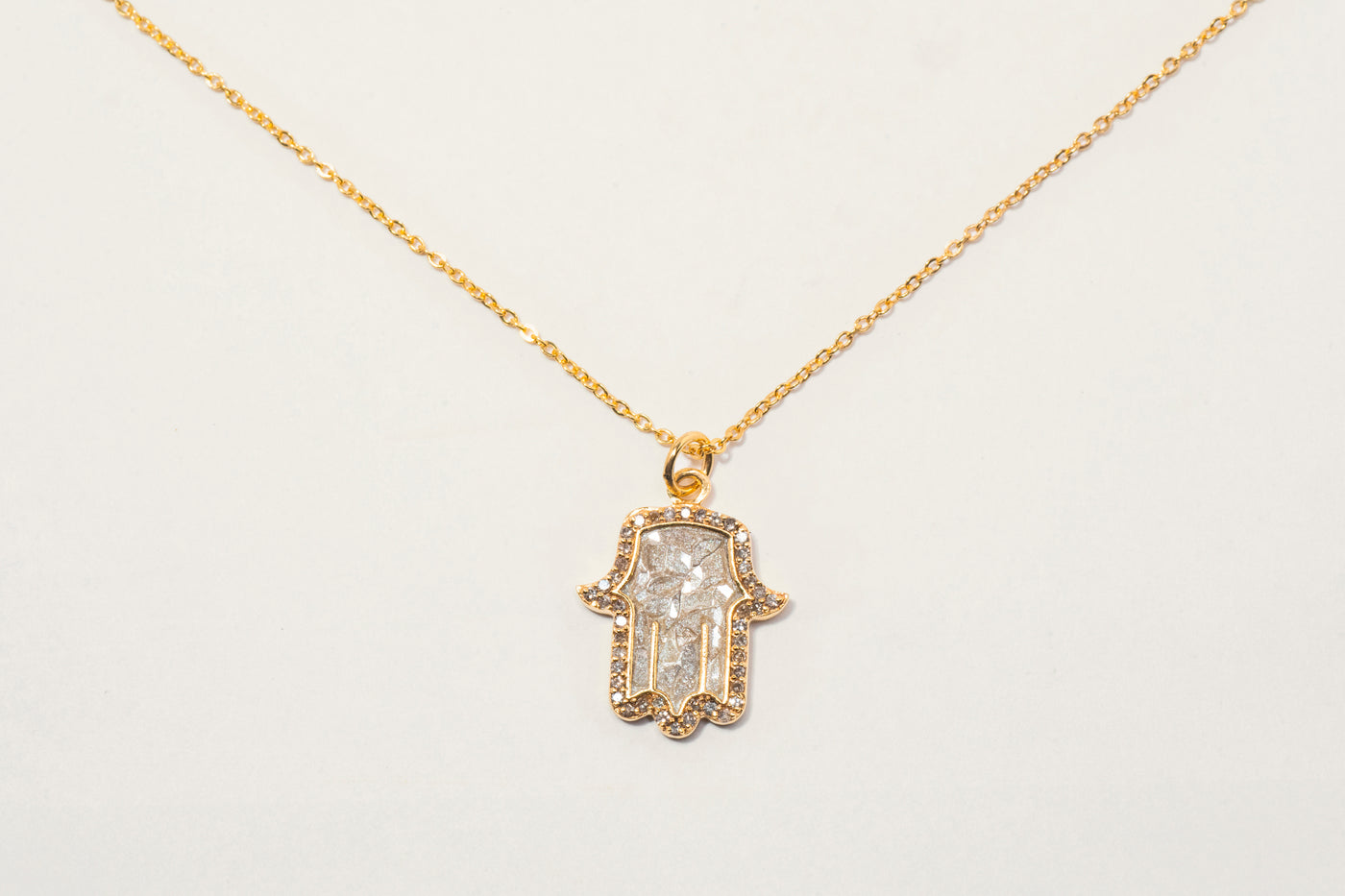 Hamsa Gold Vermeil Pendant Necklace
