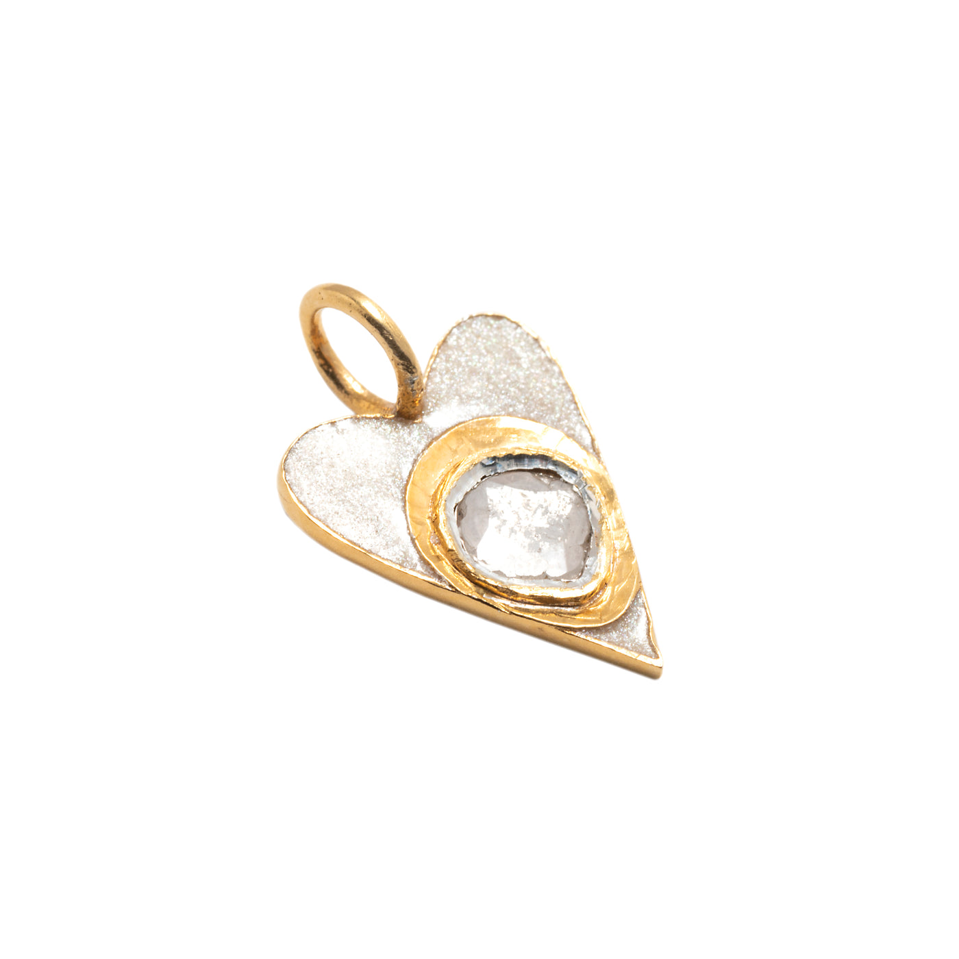 Vermeil Heart Charm Gold Vermeil