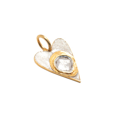 Vermeil Heart Charm Gold Vermeil