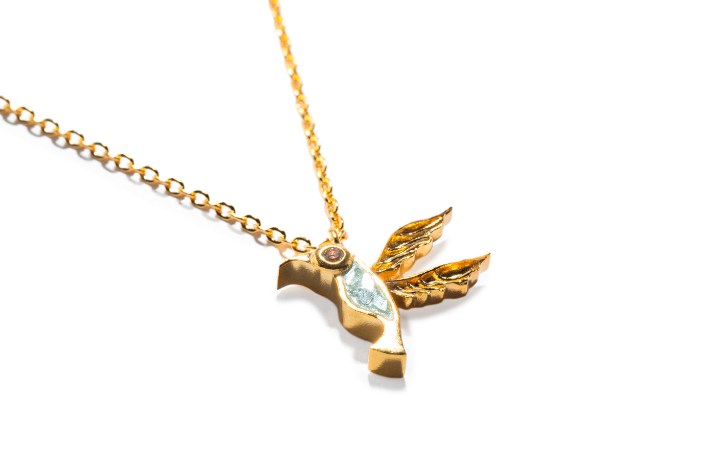 Hummingbird Gold Vermeil Pendant Necklace