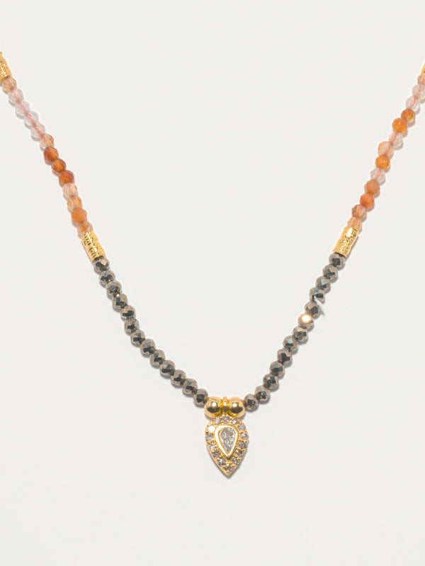 Irving Gold Vermeil Beaded Necklace
