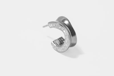 Janmay Oxidized Silver Huggy Earrings