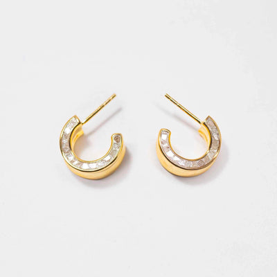Janmay Gold Vermeil Huggy Earrings