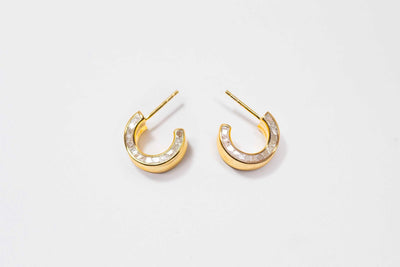 Janmay Gold Vermeil Huggy Earrings