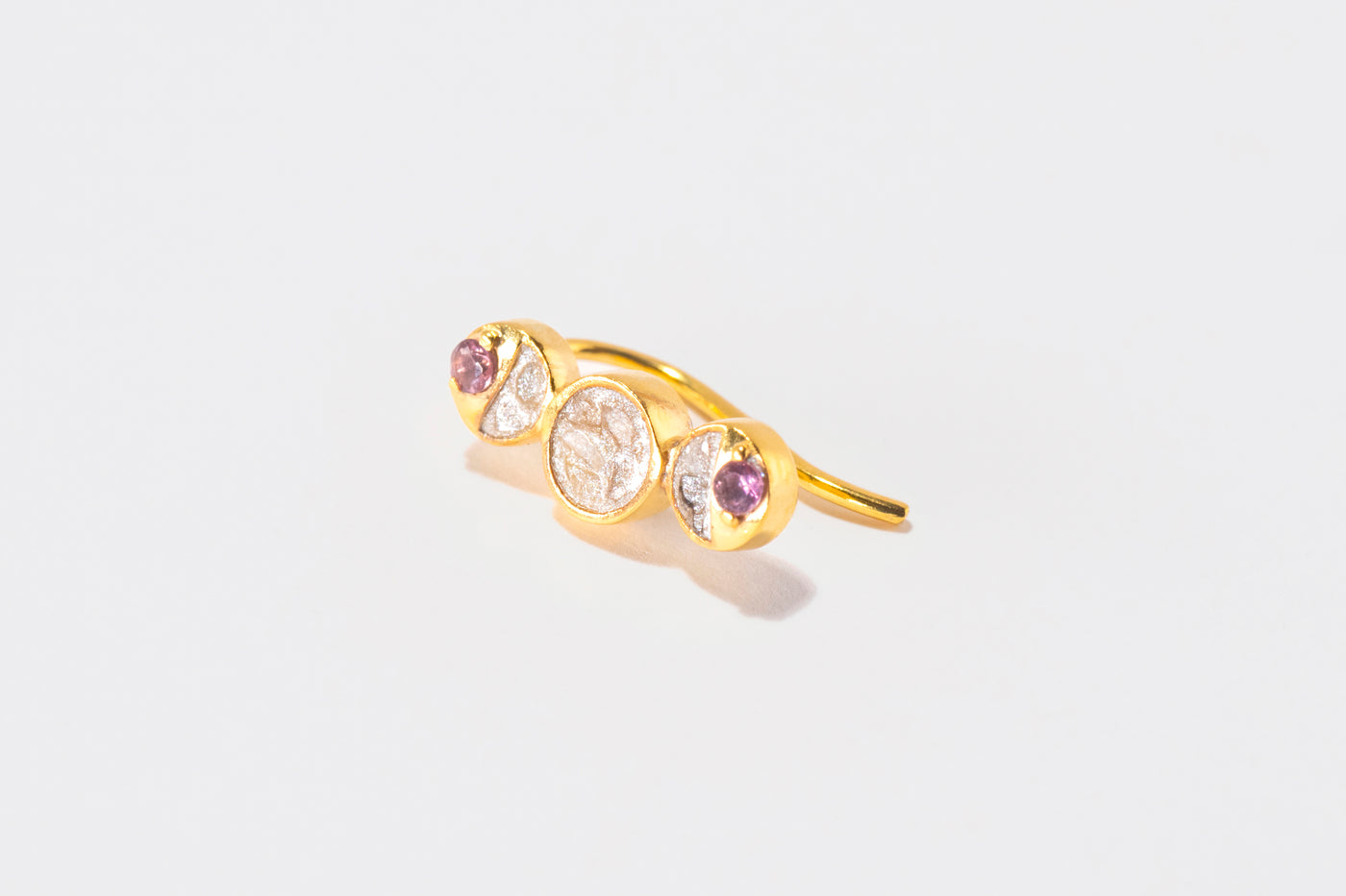 Kady Round Gold Vermeil Ear Crawler Earrings