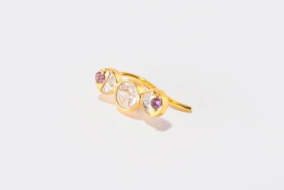 Kady Round Gold Vermeil Ear Crawler Earrings