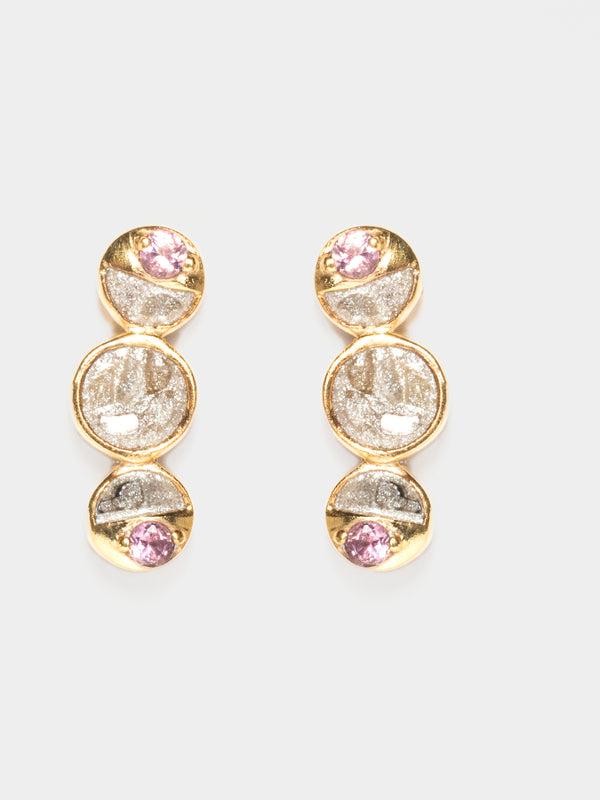 Kady Round Gold Vermeil Ear Crawler Earrings