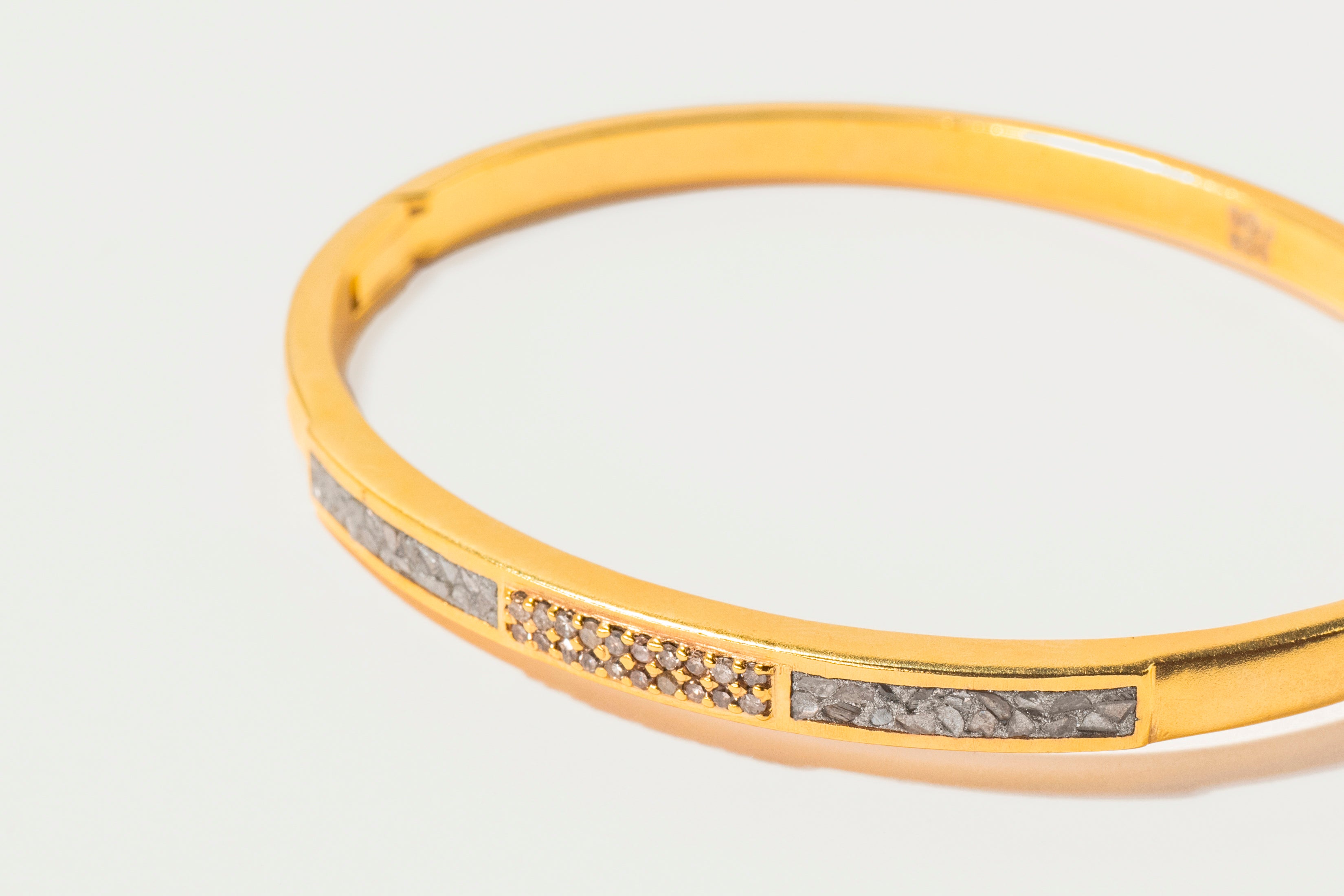 18k Gold Vermeil Diamond Kangra Bangle Bracelet