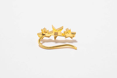 Kiah Star Gold Vermeil Ear Crawler Earrings