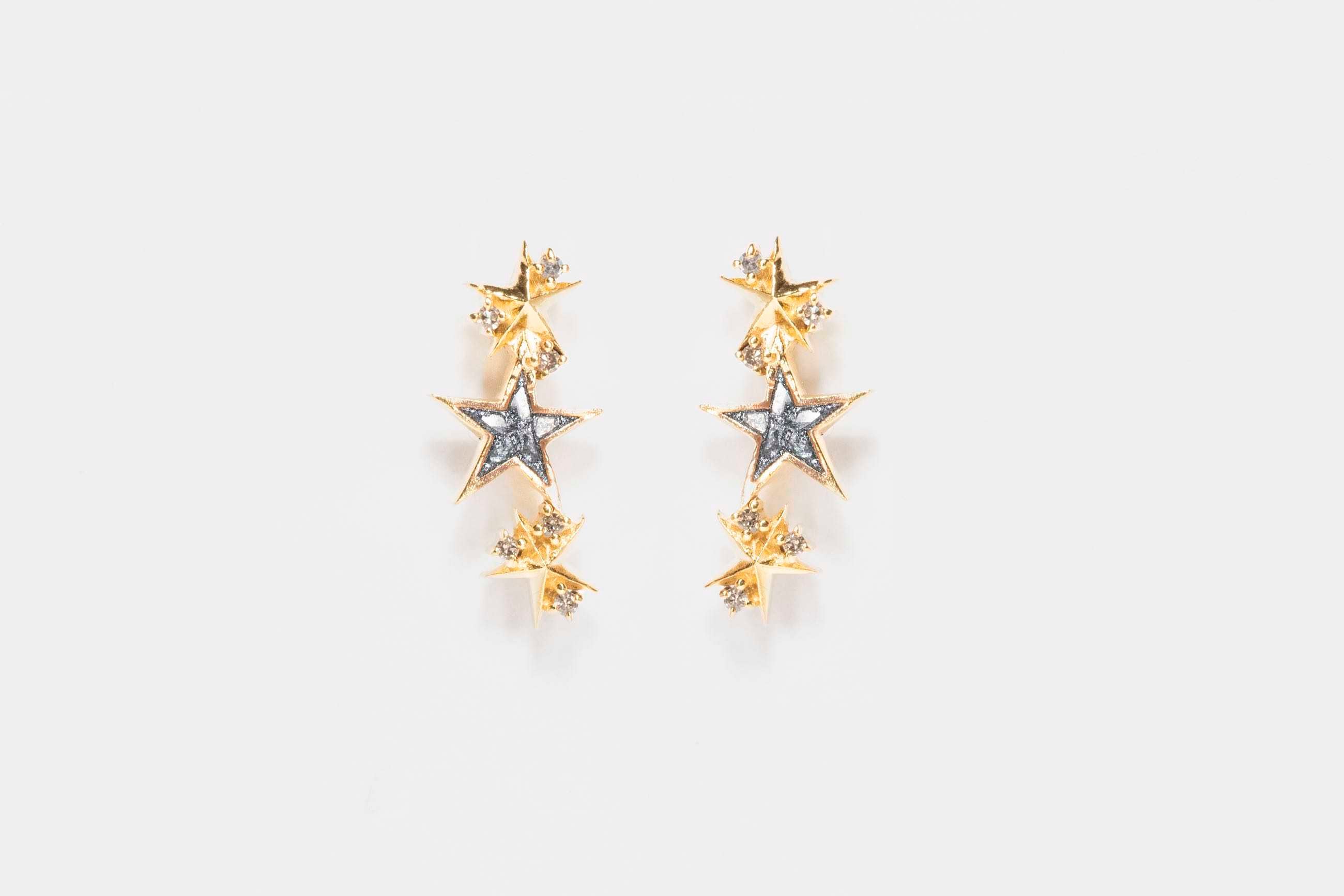 Kiah Star Gold Vermeil Ear Crawler Earrings