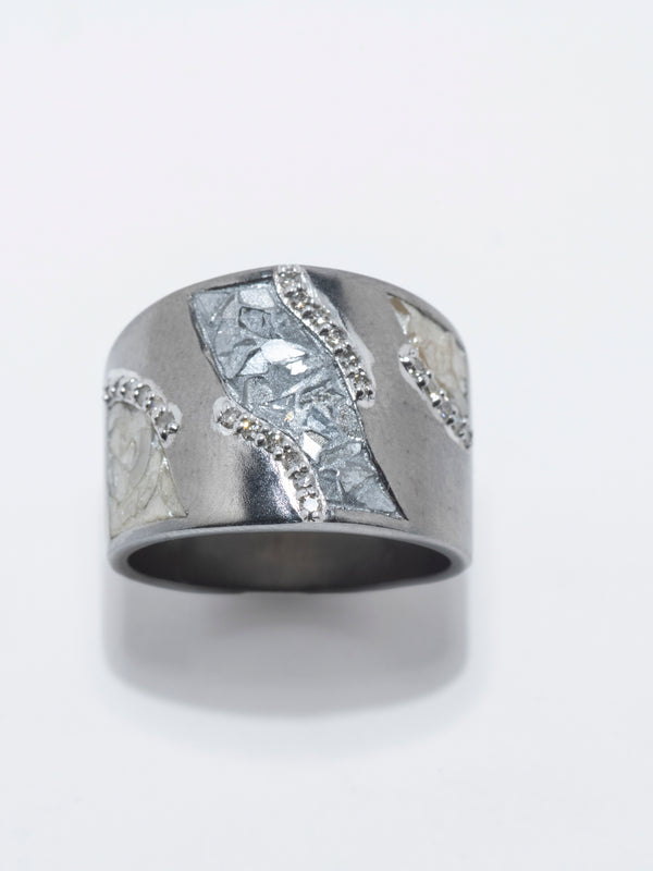 Krish Oxidized Silver Ring