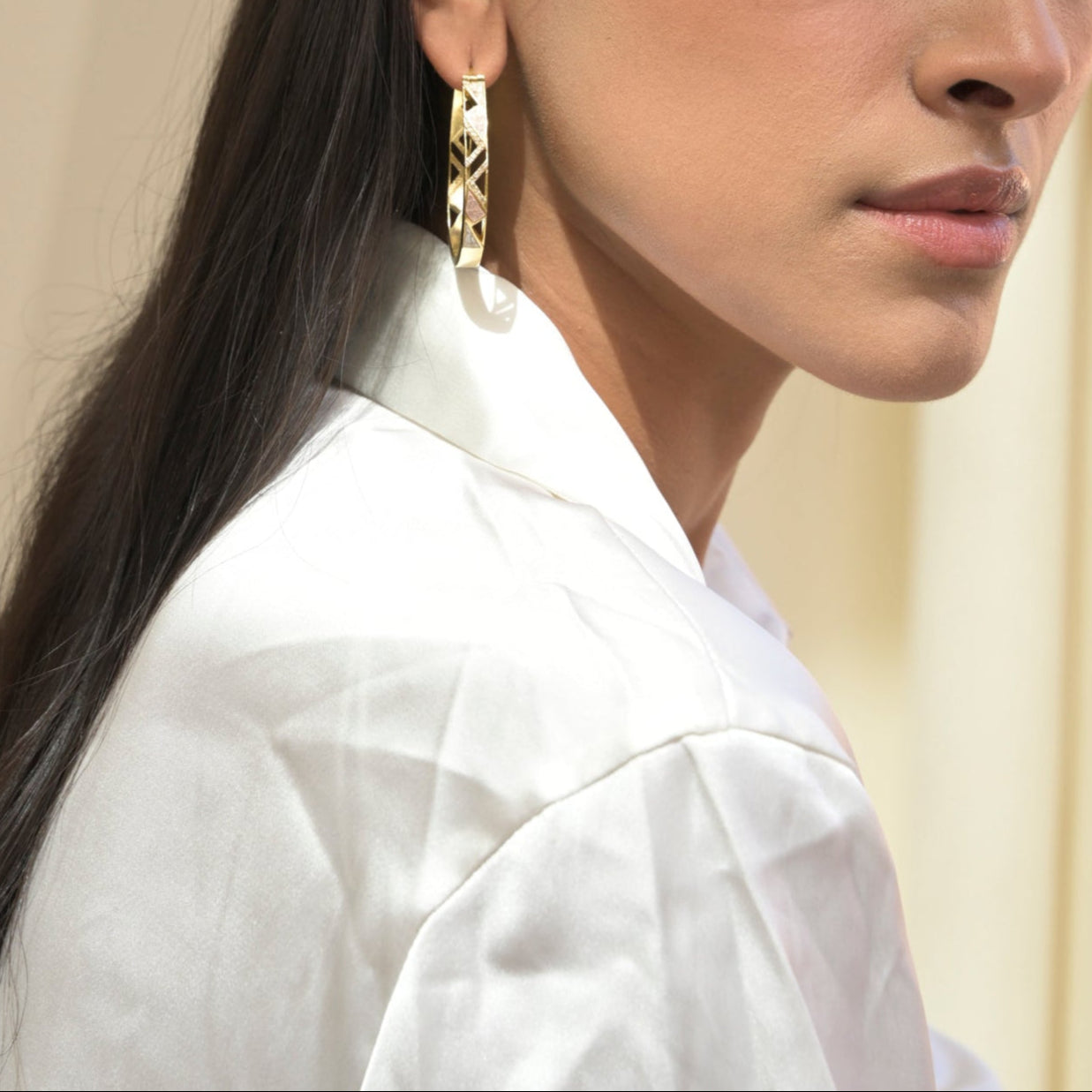 Kuftara Gold Vermeil Hoop Earrings
