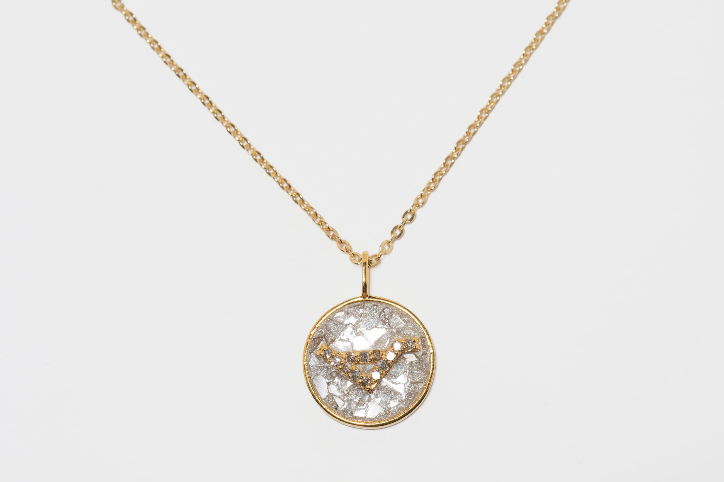 Mini Libra Gold Vermeil  Pendant Necklace