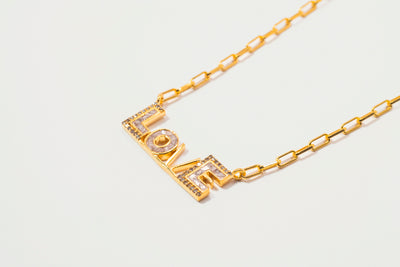 Love Gold Vermeil Pendant Necklace