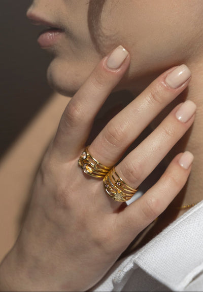 Neoma Stack Gold Vermeil Ring