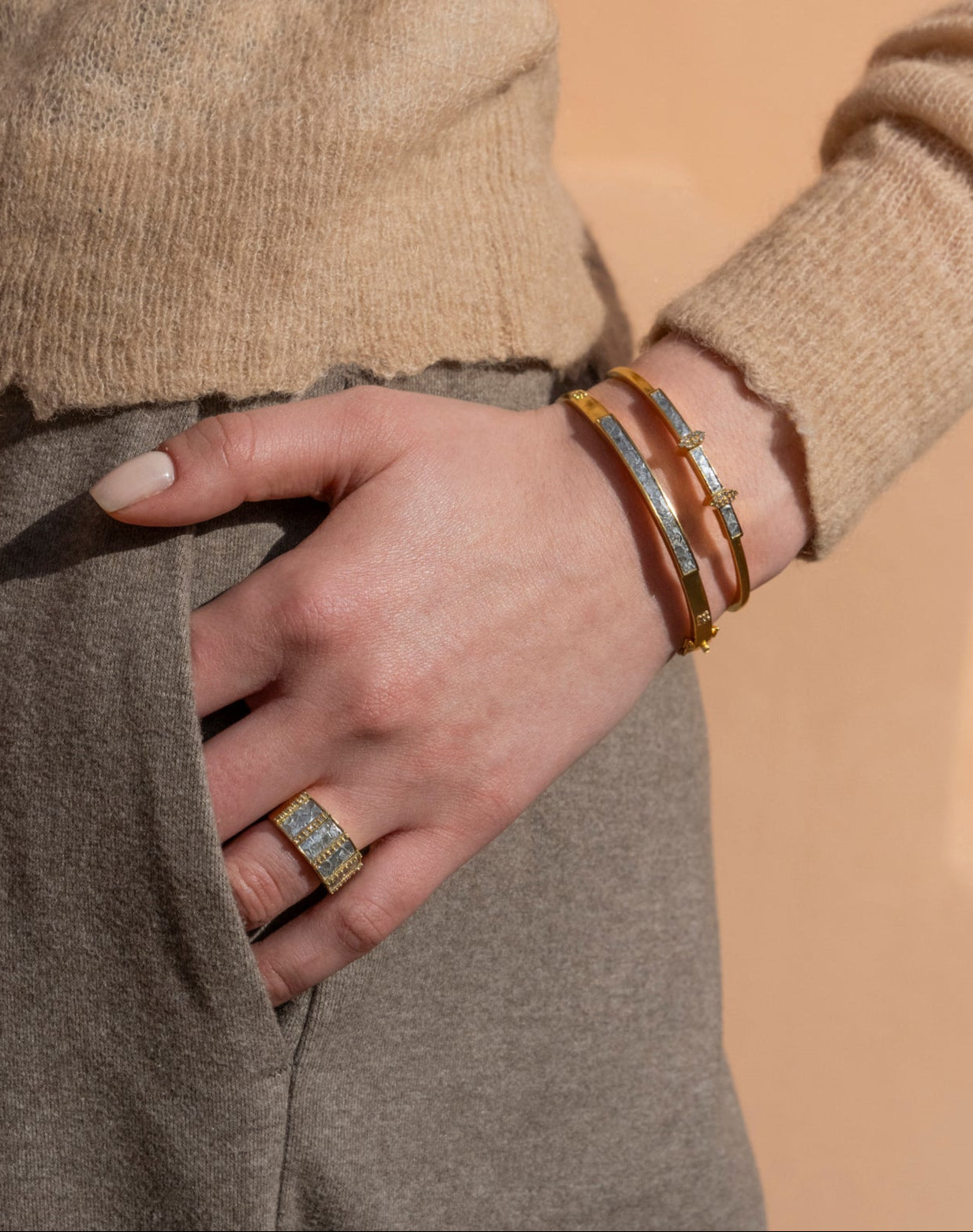 Madison Gold Vermeil Bangle Bracelet