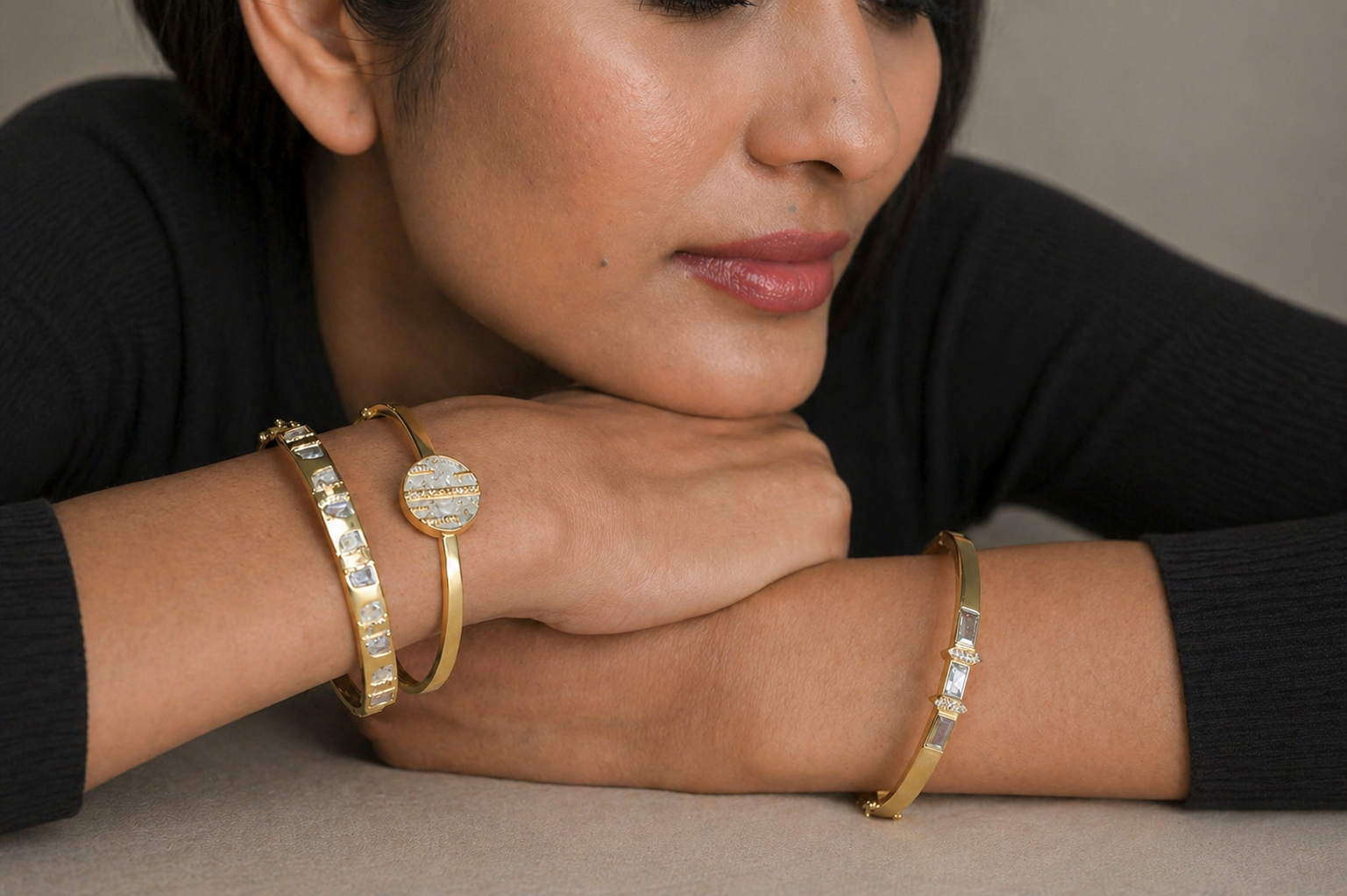 Maha Gold Vermeil Bangle Bracelet