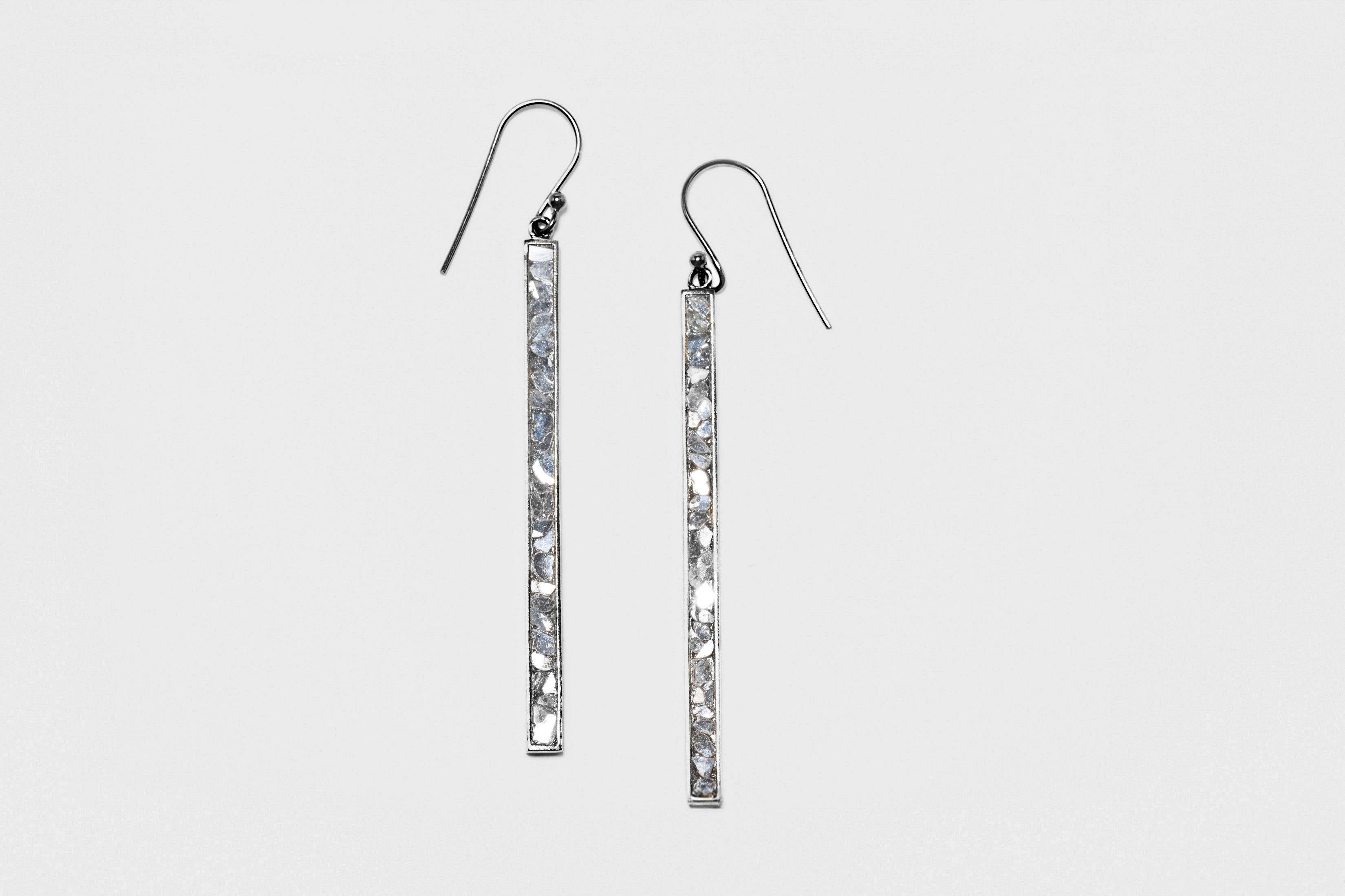Miladi Large Oxidized Silver Earrings