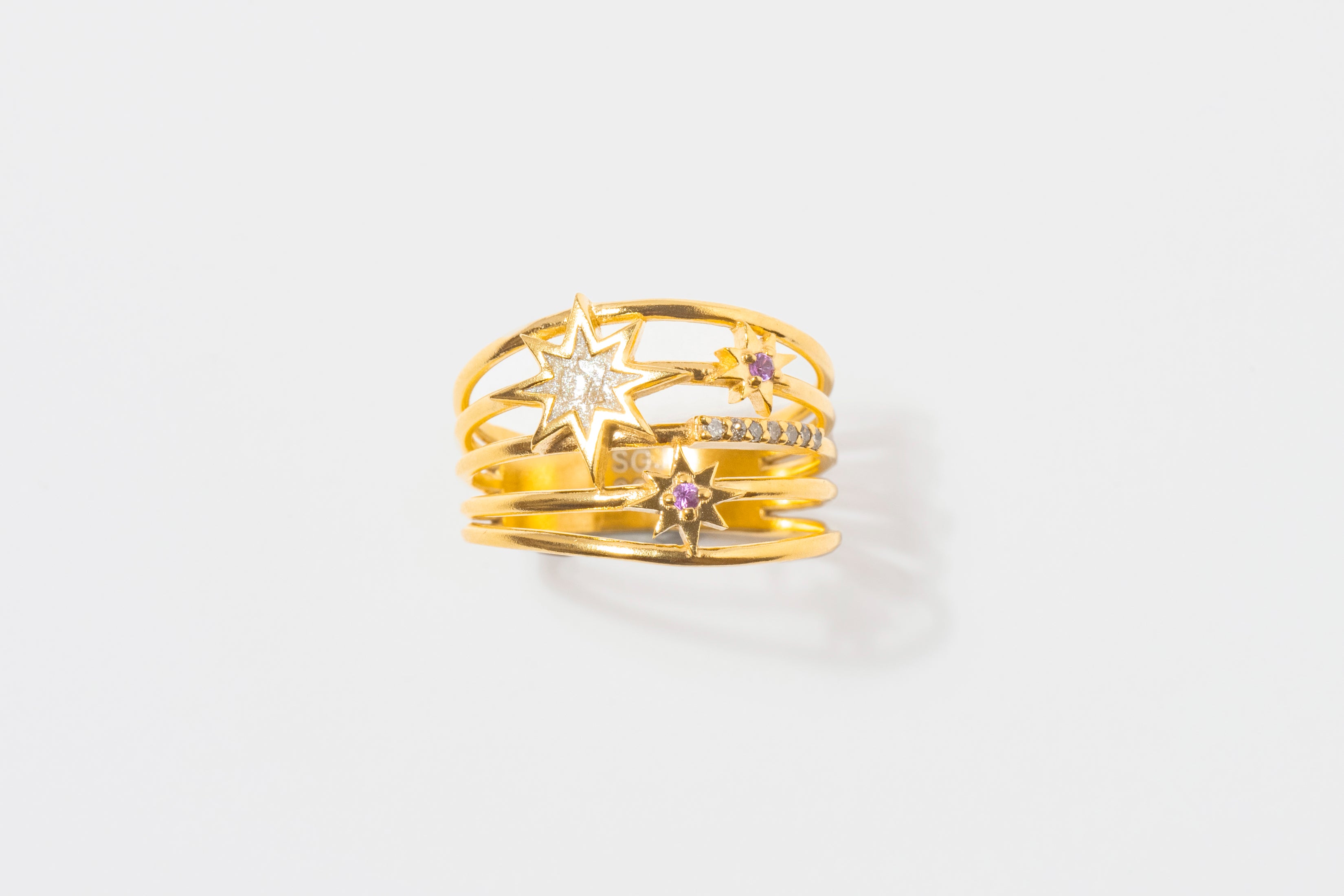 Nash Stack Gold Vermeil Ring