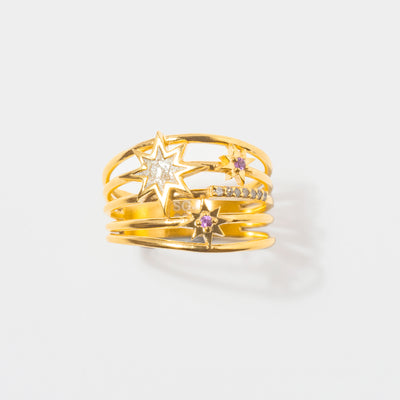 Nash Stack Gold Vermeil Ring
