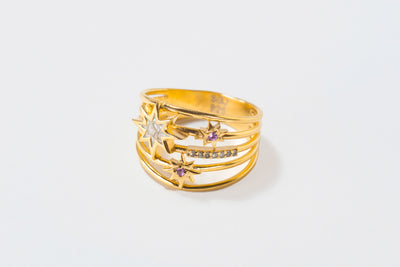 Nash Stack Gold Vermeil Ring