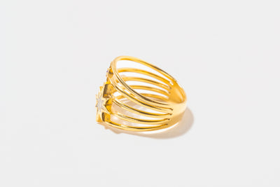 Nash Stack Gold Vermeil Ring