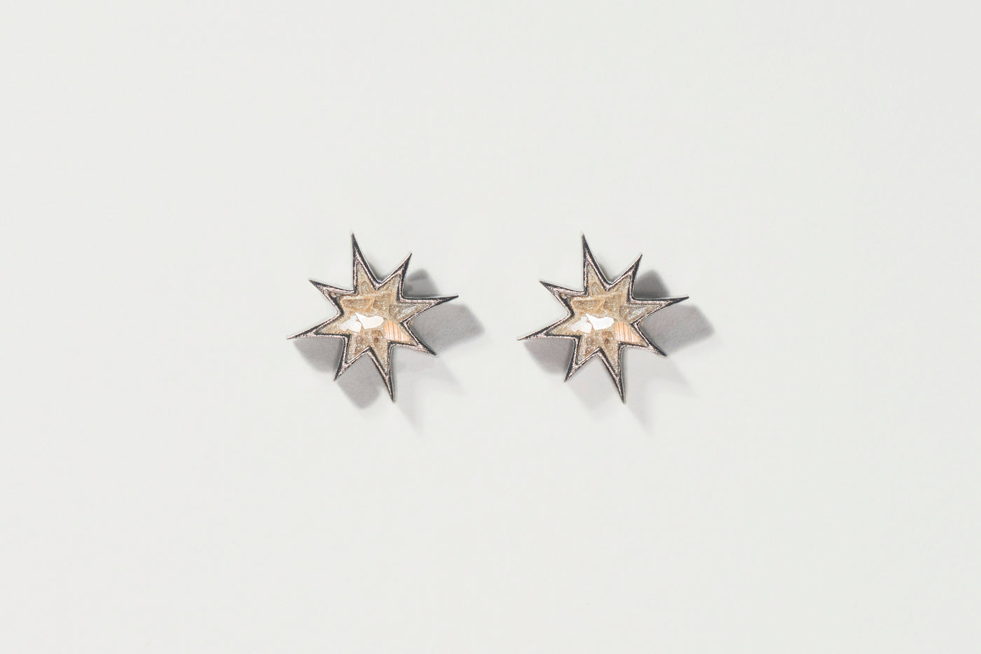 Nash Oxidized Silver Stud Earrings