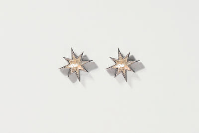 Nash Oxidized Silver Stud Earrings