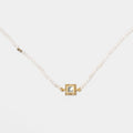 Nava Square Beaded Gold Vermel Necklace