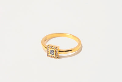 Nava  Square Gold Vermeil Ring