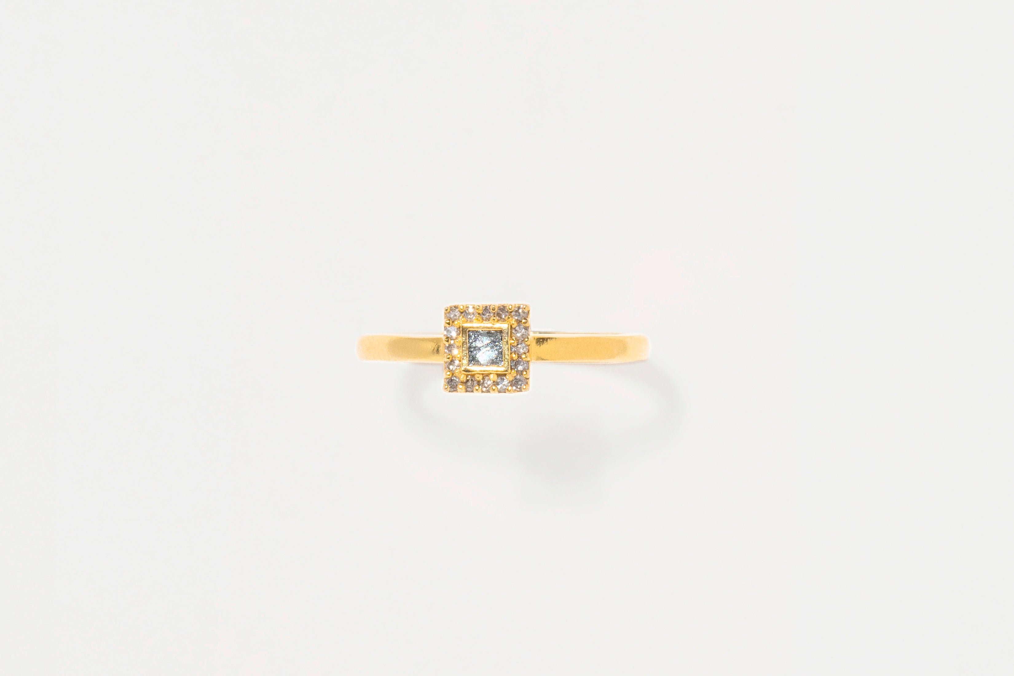 Nava  Square Gold Vermeil Ring