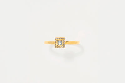 Nava  Square Gold Vermeil Ring