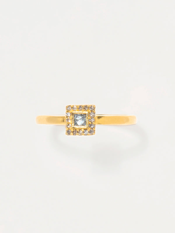 Nava  Square Gold Vermeil Ring