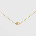 Nava Square Gold Vermeil Station Necklace
