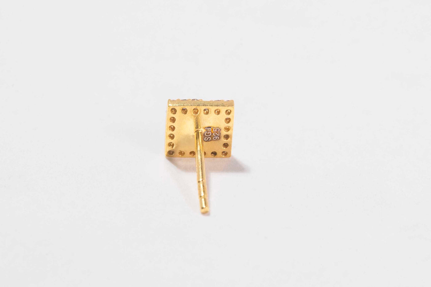 Nava Square Gold Vermeil Stud Earrings