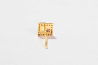 Nava Square Gold Vermeil Stud Earrings