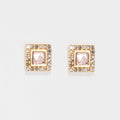 Nava Square Gold Vermeil Stud Earrings
