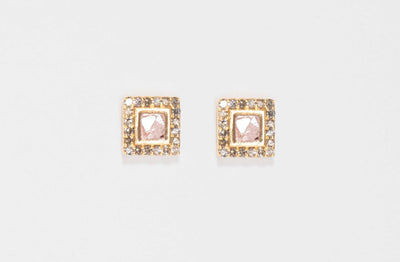 Nava Square Gold Vermeil Stud Earrings