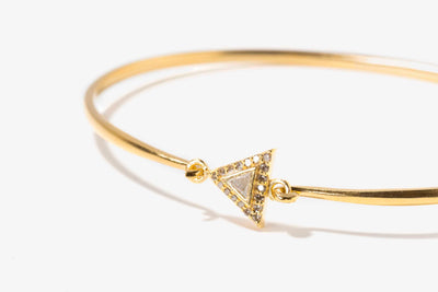 Odoti  Triangle Gold Vermeil Bangle Bracelet