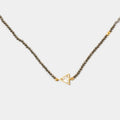 Odoti Triangle Beaded Gold Vermel Necklace