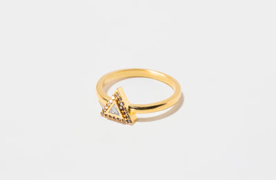 Odoti  Triangle Gold Vermeil Ring