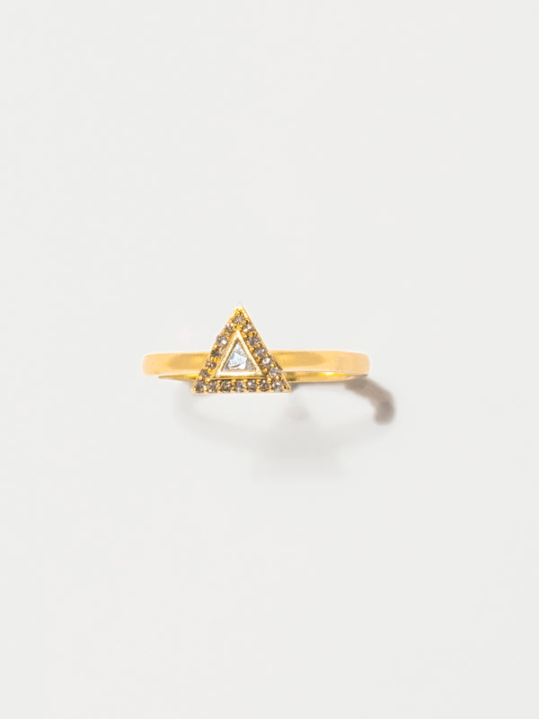 Odoti  Triangle Gold Vermeil Ring