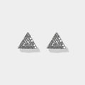 Odoti Triangle Oxidized Silver Stud Earrings